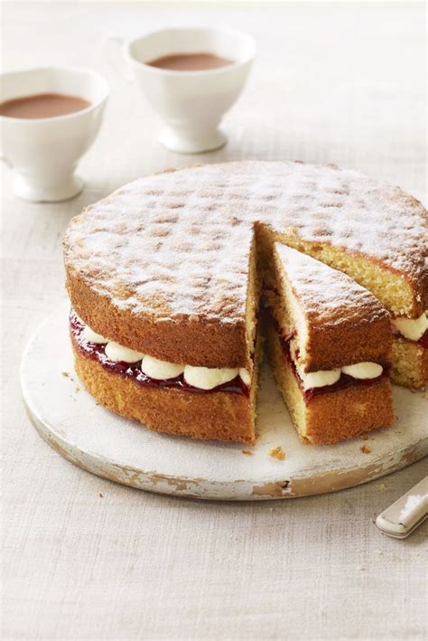 Here you can find the perfect vanilla cake to celebrate any day. Mary's Victoria sandwich with buttercream recipe | Recipe | British baking show recipes, Bake ...