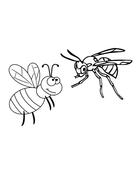 Wasp Coloring Pages Free Printable Coloring Pages For Kids