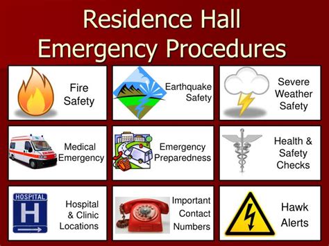All visitors must be escorted from the area to the assembly point. PPT - Residence Hall Emergency Procedures PowerPoint ...