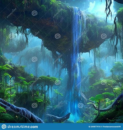 675 Enchanted Waterfall A Magical And Enchanting Background Featuring