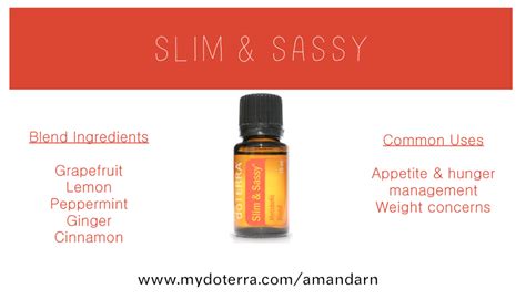 Slim And Sassy Essential Oil Blend By Doterra Essential Oil Blends