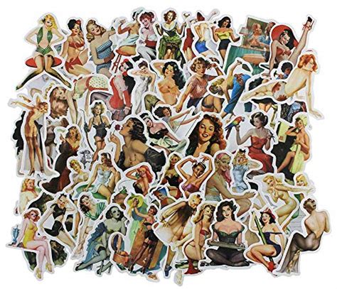 Sexy Women Pin Up Girl Stickers 100 Pcs Vintage Retro Art Vinyl