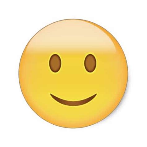 Slightly Smiling Face Emoji Classic Round Sticker Emojiprints