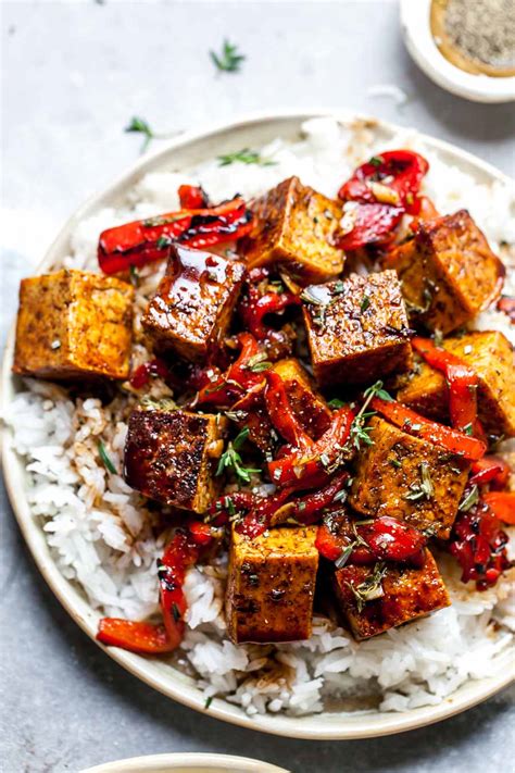 Balsamic Tofu 20 Minutes Dishing Out Health