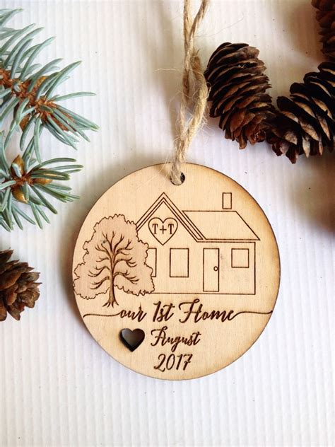 Personalized Christmas Ornament First Home Engraved Etsy