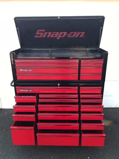 Snap On KRA Inch Wide Inch Deep Roll Cab Tool Box Stack Two Tone Red And Black In