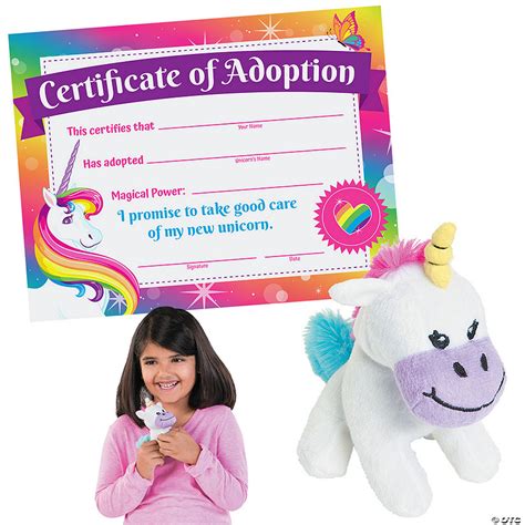 Unicorn Adoption Kit For 12 Oriental Trading