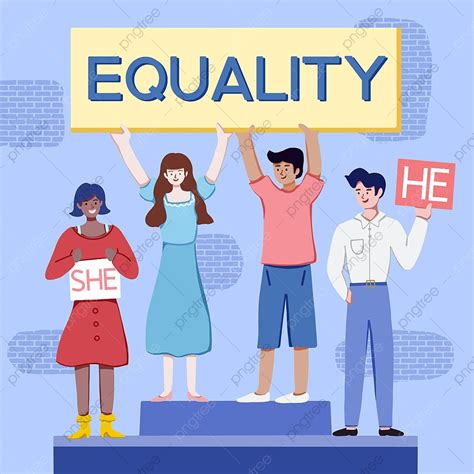Male And Female Equal Rights Illustration Style Template Template