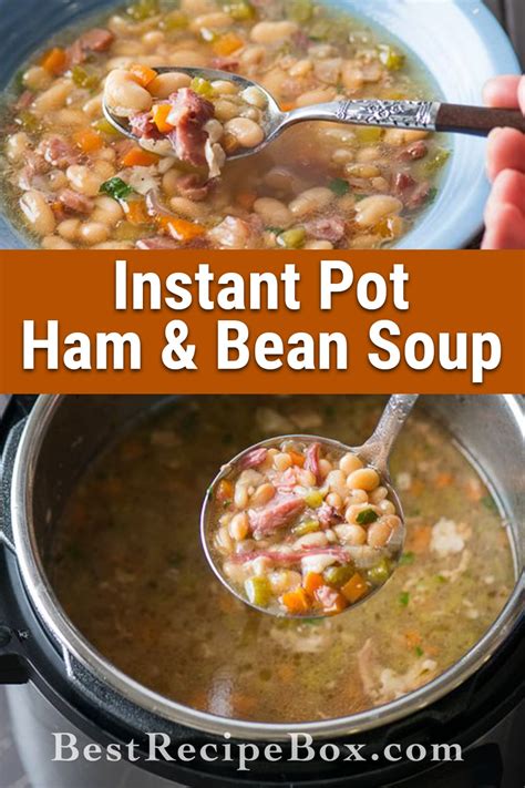 Ham And Bean Soup Recipe In Instant Pot Pressure Cooker Slow Cooker