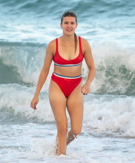 Blonde Stunner Eugenie Bouchard Shows Her Admirable Body In A Red Bikini The Fappening