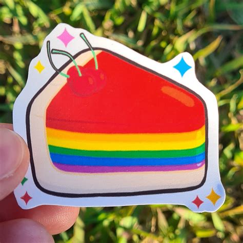 pride cake stickers bisexual pansexual transgender etsy