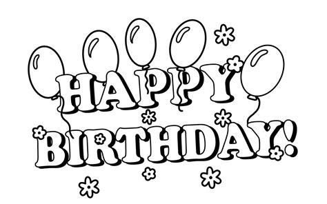 Happy Birthday Line Drawing At Getdrawings Free Download