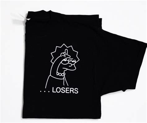 Lisa Simpson Loser Quote Printed T Shirt The Simpsons Lisa Etsy