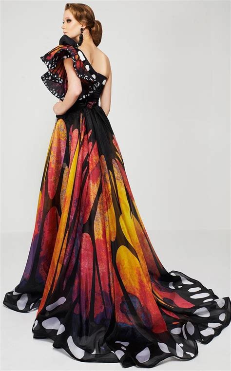 Mnm Couture 2381 Empress Elegance Asymmetrical Evening Gown In 2020