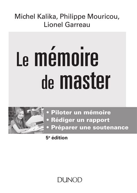Pdf Le Mémoire De Master 5ème édition