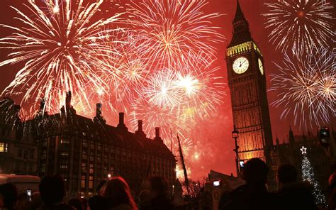 New Years Eve Fireworks In London Hd Wallpaper Background Image