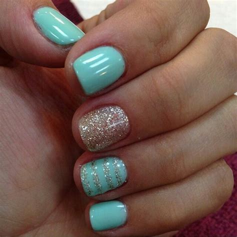 Do it yourself shellac nails. Mint Green Nail Ideas for spring summer (With images) | Gel nail art designs, Mint green nails ...