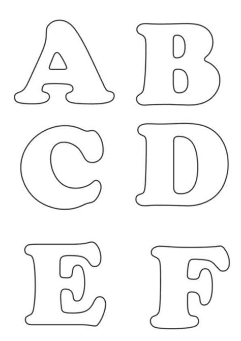 Letras Simples Para Colorir Imprimir Desenhos
