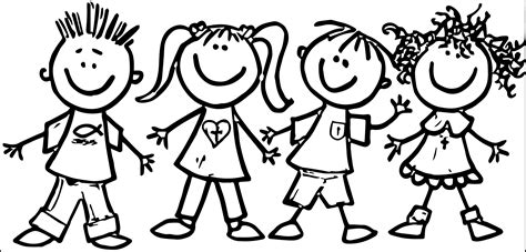 Preschool Clip Art Kids We Coloring Page Wecoloringpage Wikiclipart