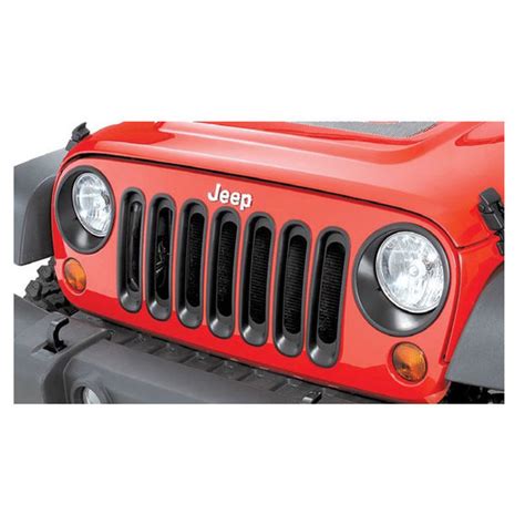 Rugged Ridge 1130630 Grille Inserts In Black For 07 18 Jeep Wrangler