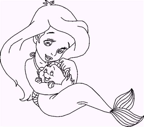 The page calls for a number of colors for ariel's. baby-ariel-the-little-mermaid-coloring-pages