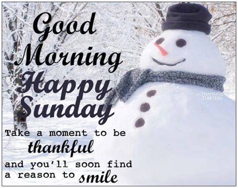 Snowman Good Morning Sunday Quote Pictures Photos And Images For