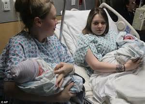 Identical Twin Mothers 19 Give Birth Just 2 Hours Apart On New Years