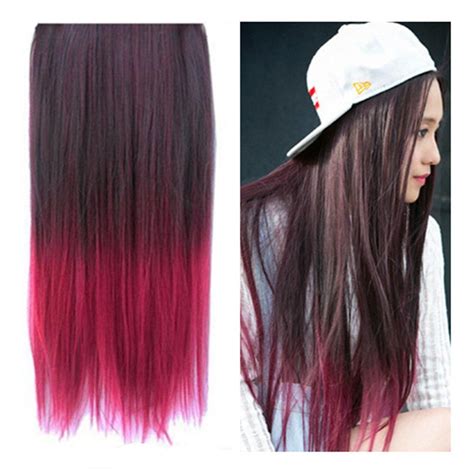 Black And Red Dip Dyed Hair Extensions Hair Style Lookbook For Trends