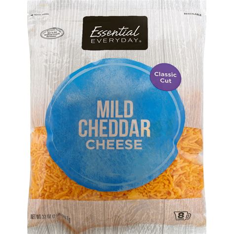 Essential Everyday Cheese Mild Cheddar Classic Cut 32 Oz Instacart