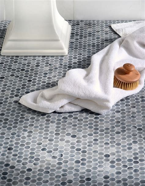 Mosaic Tile Bathroom Floor Design Flooring Ideas