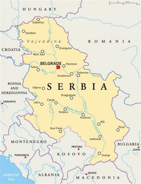 Karta Srbije Sa Gradovima Rekama Superjoden