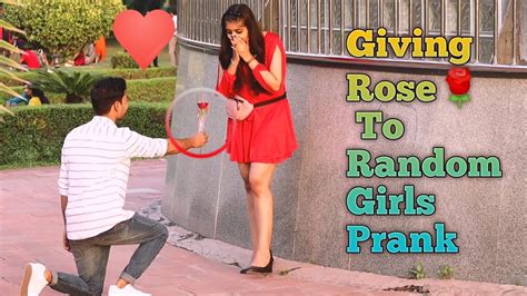 Giving Roses To Random Girls Part 2 Prank Epic Reaction Ram Pranky