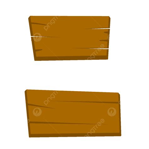 Plank Clipart Hd Png Set Of Two Wooden Plank Signboard Isolated