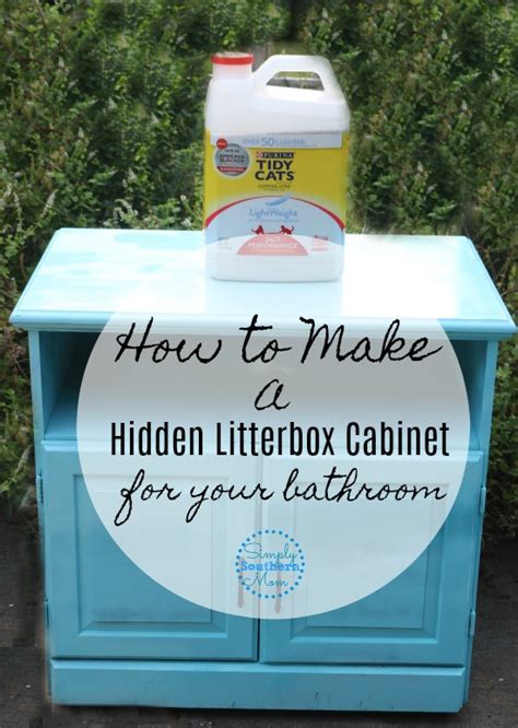 Short and sweet 4 step guide to getting that litter box out of your way! Easy Litter Box Enclosure DIY