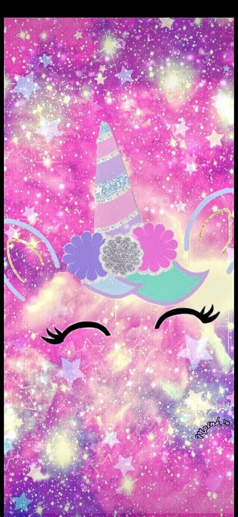 Unicorn Cute Galaxy Glitter Pink Stars Theme Hd Phone Wallpaper