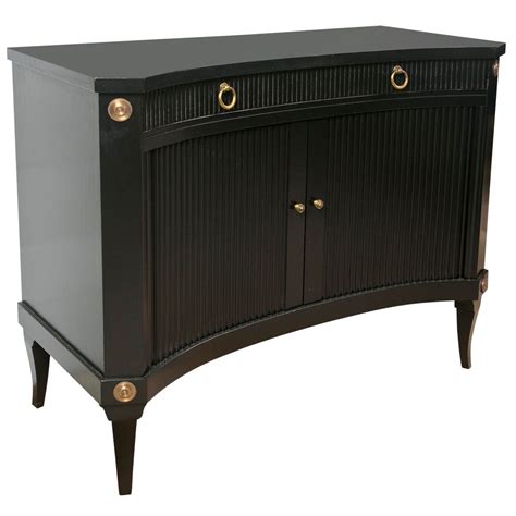 Hollywood Regency Style Ebonized Cabinet Hollywood Regency Style