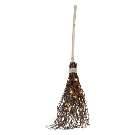 Witches Broom With Led Lights Halloween Home Yard Decorations Creepy
