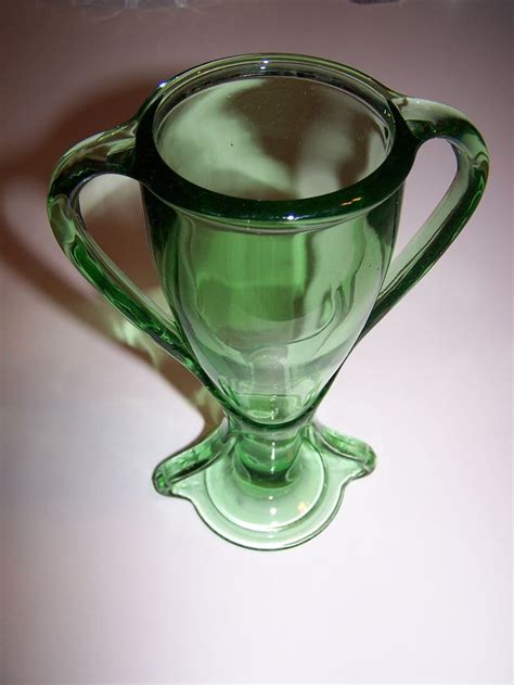 Fostoria Tut Vase 2288 Elegant Green Glass Ca 1925 Green Glass Glass Vintage Glassware
