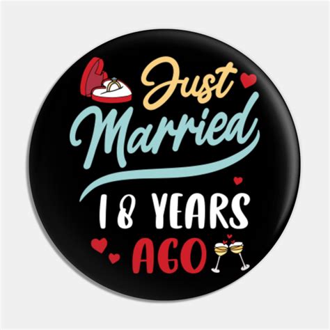 18th Wedding Anniversary Ts Just 18 Years Married 18th