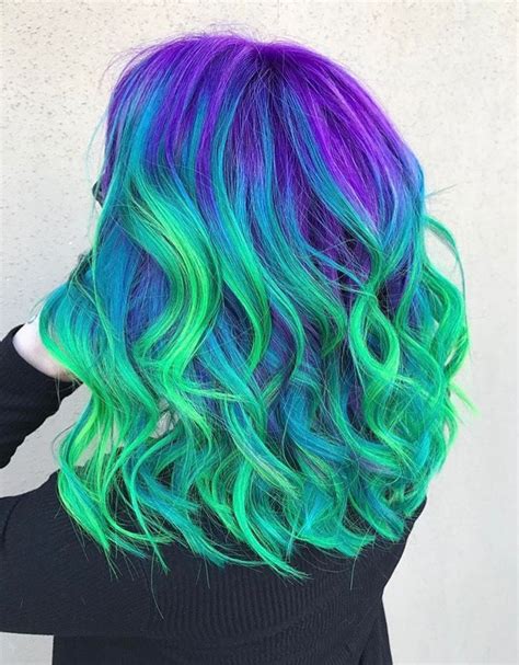 Purple Over Green Hair Hairsxc