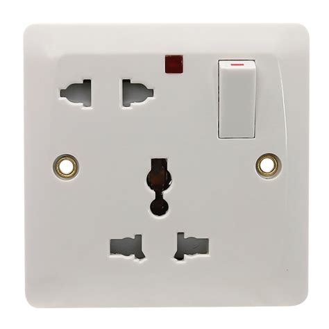 5pin Multi Function Switched Socket With Neon Electrical Socket