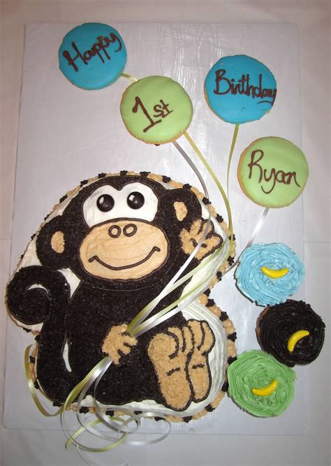 Monkey Birthday Cake Monkey Birthday Cakes Curious George Party 1st