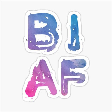 bisexual af watercolor bi design sticker for sale by knei redbubble