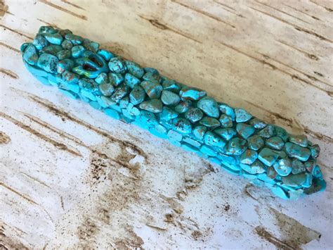 Custom Handmade Mezuzah Case With Turquoise Gemstones Mosaic Etsy