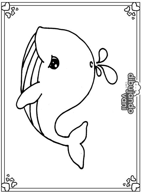 Dibujo De Una Ballena Para Imprimir Y Colorear Dibujando Con Vani