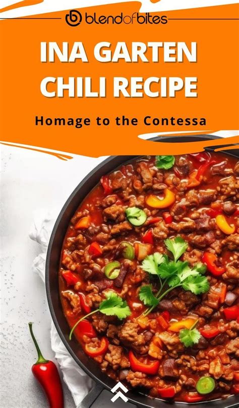 Ina Gartens Delicious Chili Recipe