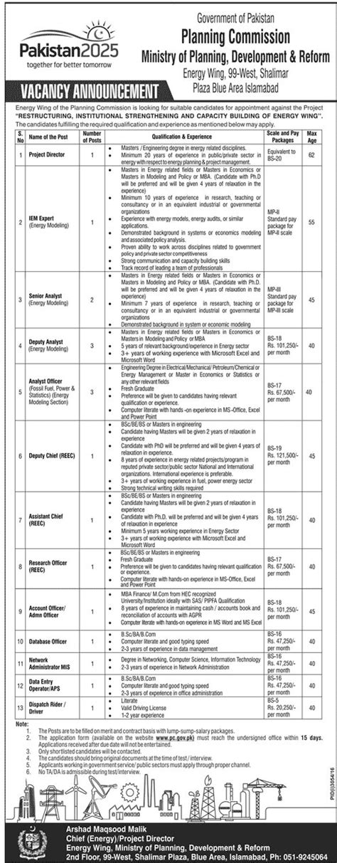 Planning Commission Ministry Of Planning Development And Reform Jobs
