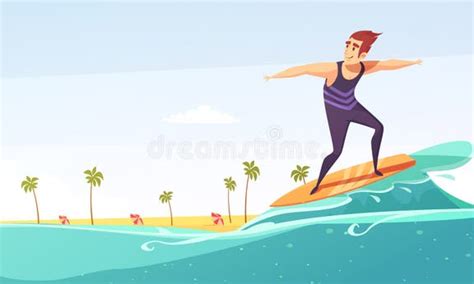 Surfing Beach Body Cartoon Stock Illustrations 537 Surfing Beach Body