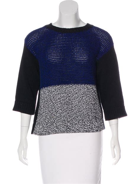 Stella Mccartney Colorblock Knit Sweater Clothing Stl61574 The
