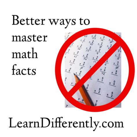 Learn Differentlymastering Math Facts Learn Differently